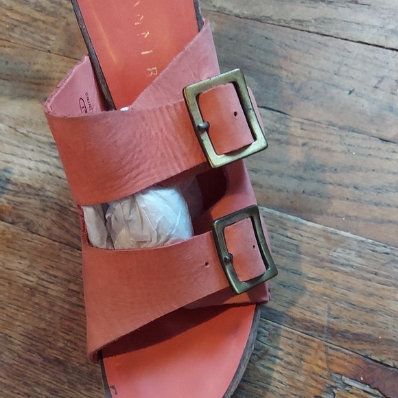 4 For $12 Gianni Bini Orange Mules with Decorative Buckles - Picture 11 of 12